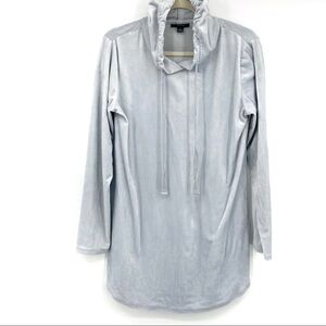 Alfani Grey Velvety soft  Midi Hoodie Lounger Sm